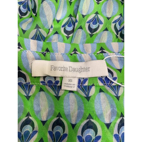 Favorite Daughter 'The Friday' Green Viscose Shirt Size XS - Picture 5 of 5